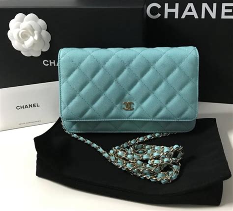 chanel caviar wallet on chain blue tiffany blue|CHANEL Caviar Quilted Small Clutch With Chain Light Blue .